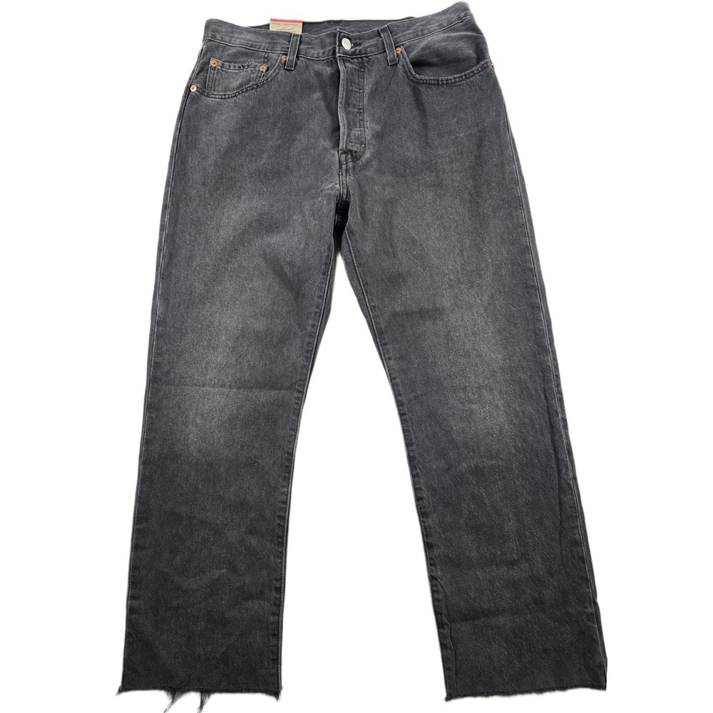 Levi's  501 Original Cropped Jeans Women 31x26 Black Denim High Rise Straight